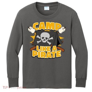 Camp Like A Pirate Kids Long Sleeve Shirt