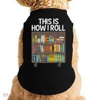 Cute Library Art Book Reader School Librarian Doggie Tank thumb 0