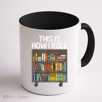 Cute Library Art Book Reader School Librarian Coffee Mug thumb 1