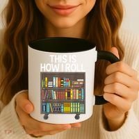 Cute Library Art Book Reader School Librarian Coffee Mug thumb 3