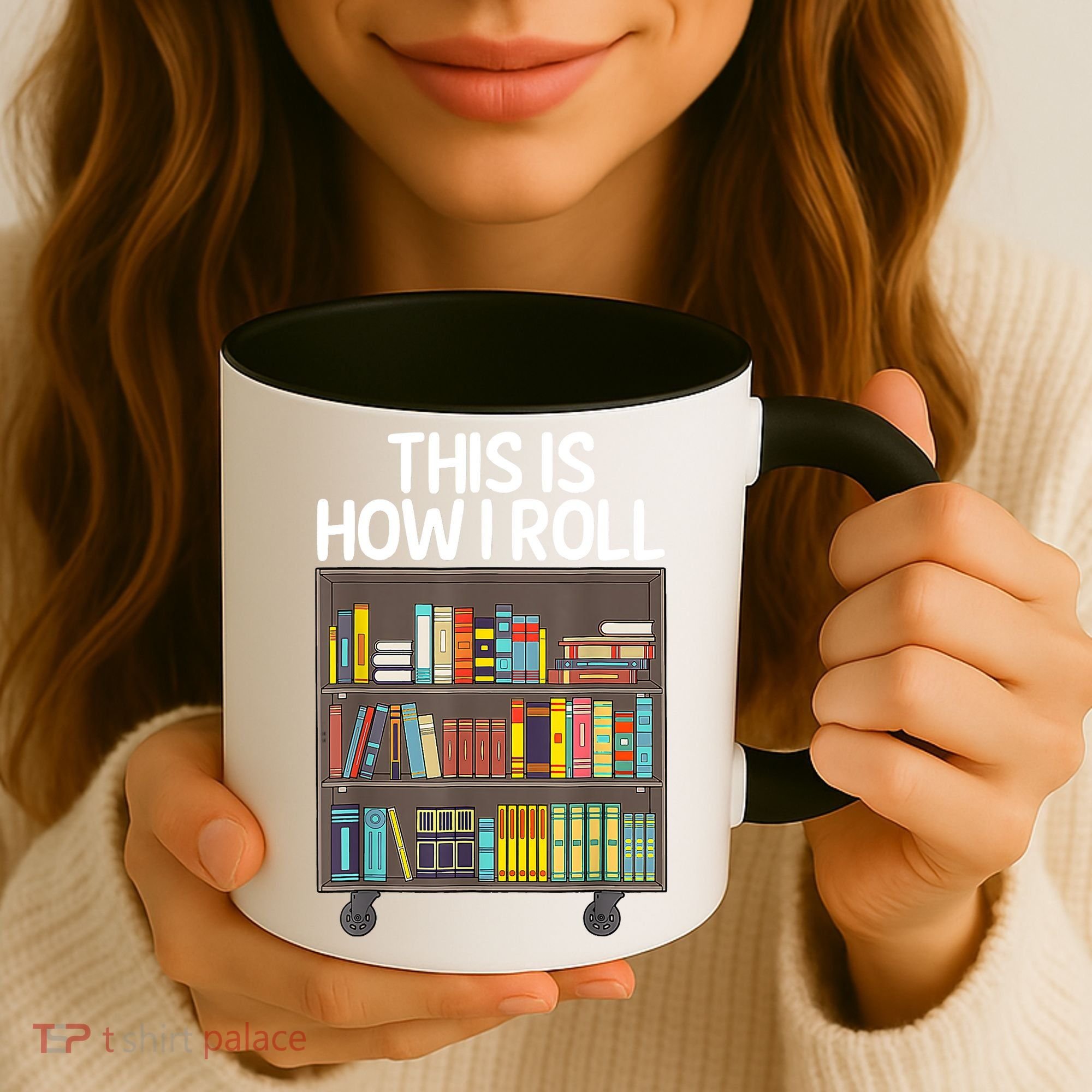 Cute Library Art Book Reader School Librarian Coffee Mug