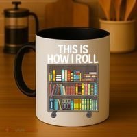 Cute Library Art Book Reader School Librarian Coffee Mug thumb 4