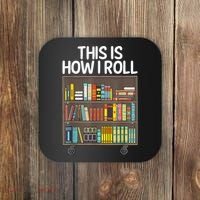 Cute Library Art Book Reader School Librarian Coaster thumb 0