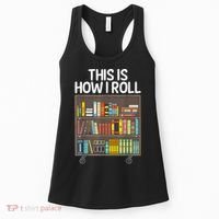 Cute Library Art Book Reader School Librarian Women's Tank Top thumb 0