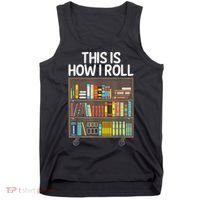 Cute Library Art Book Reader School Librarian Tank Top thumb 0