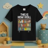 Cute Library Art Book Reader School Librarian Toddler T-Shirt thumb 3