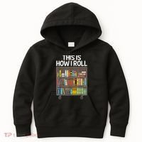 Cute Library Art Book Reader School Librarian Kids Hoodie thumb 0
