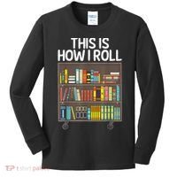 Cute Library Art Book Reader School Librarian Kids Long Sleeve Shirt thumb 0