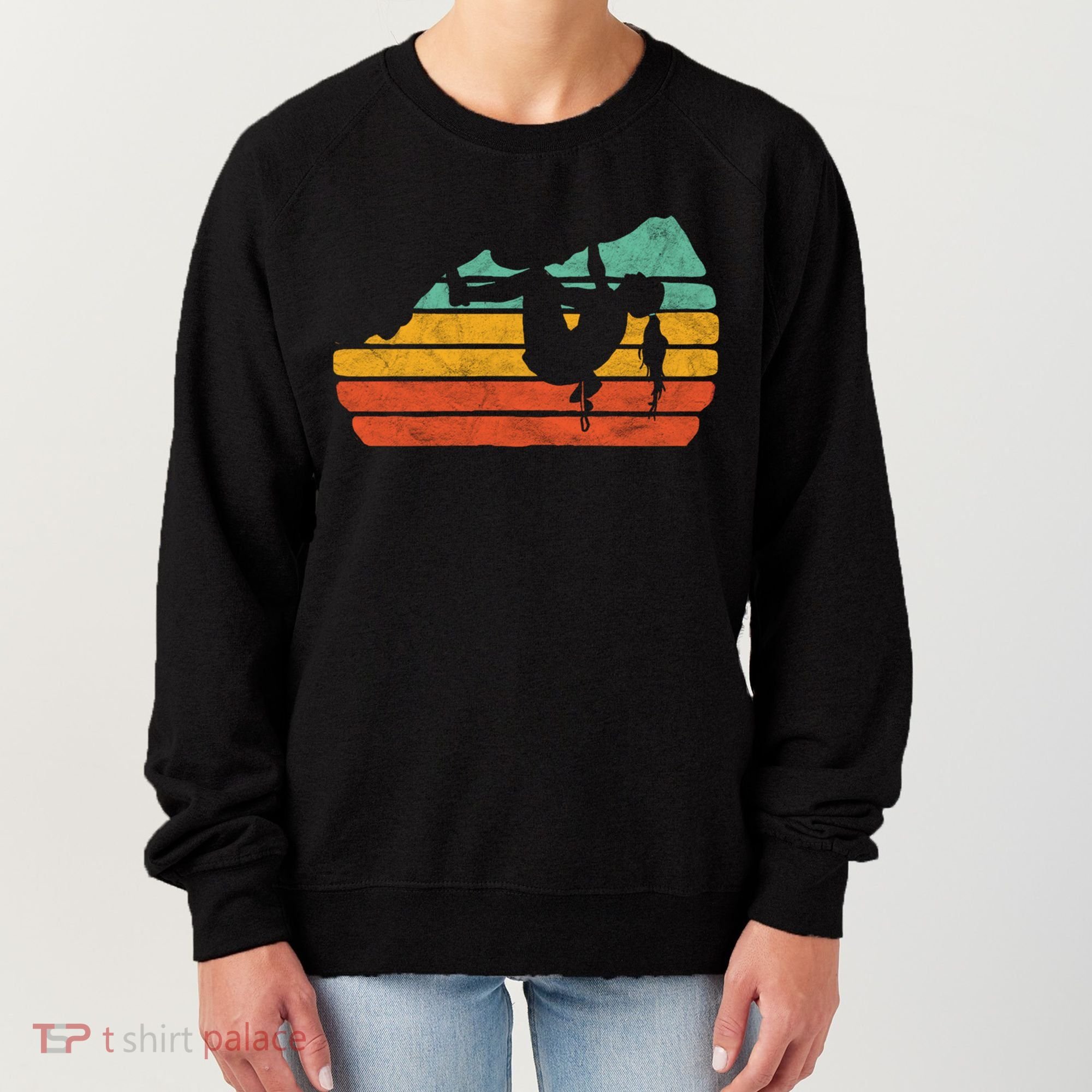 Climb Like A Girl Rock Climbing And Bouldering Retro Gift Women's Sweatshirt