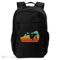 Climb Like A Girl Rock Climbing And Bouldering Retro Gift Backpack thumb 0
