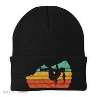 Climb Like A Girl Rock Climbing And Bouldering Retro Gift Beanie thumb 0