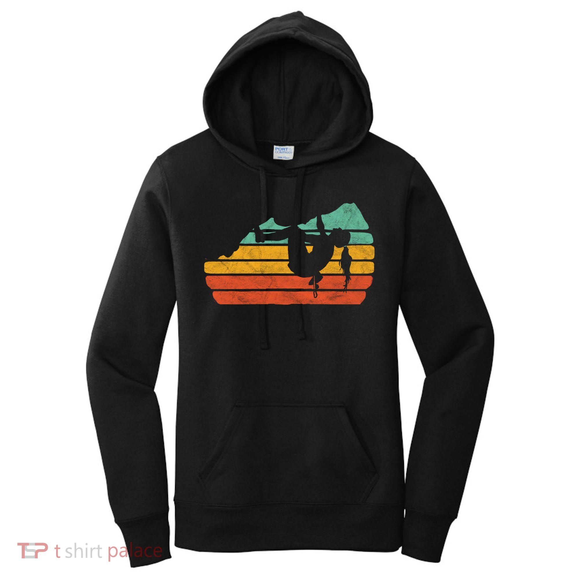 Climb Like A Girl Rock Climbing And Bouldering Retro Gift Women's Hoodie
