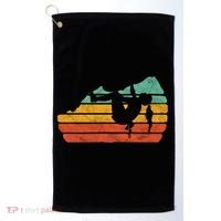 Climb Like A Girl Rock Climbing And Bouldering Retro Gift Golf Towel thumb 0