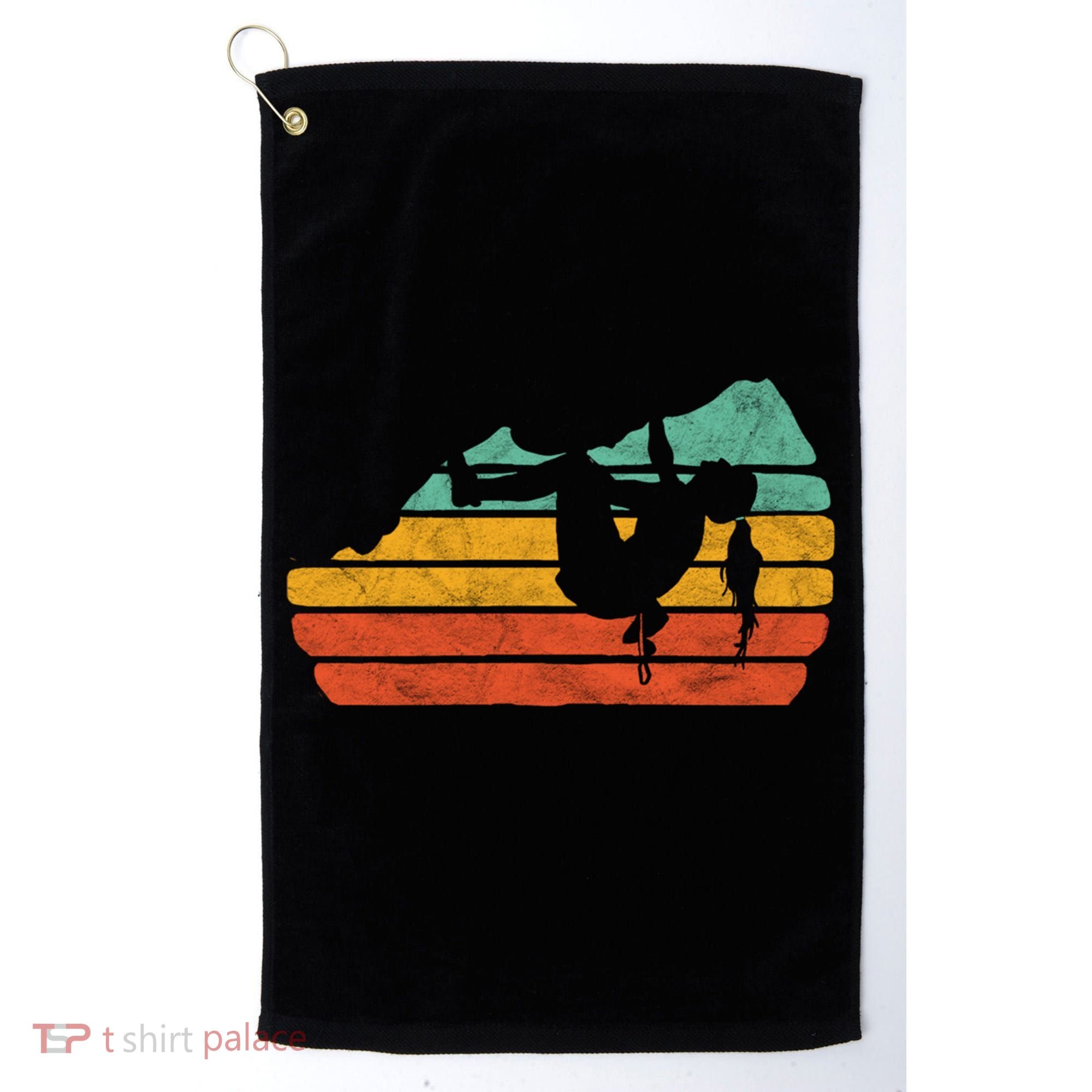 Climb Like A Girl Rock Climbing And Bouldering Retro Gift Golf Towel