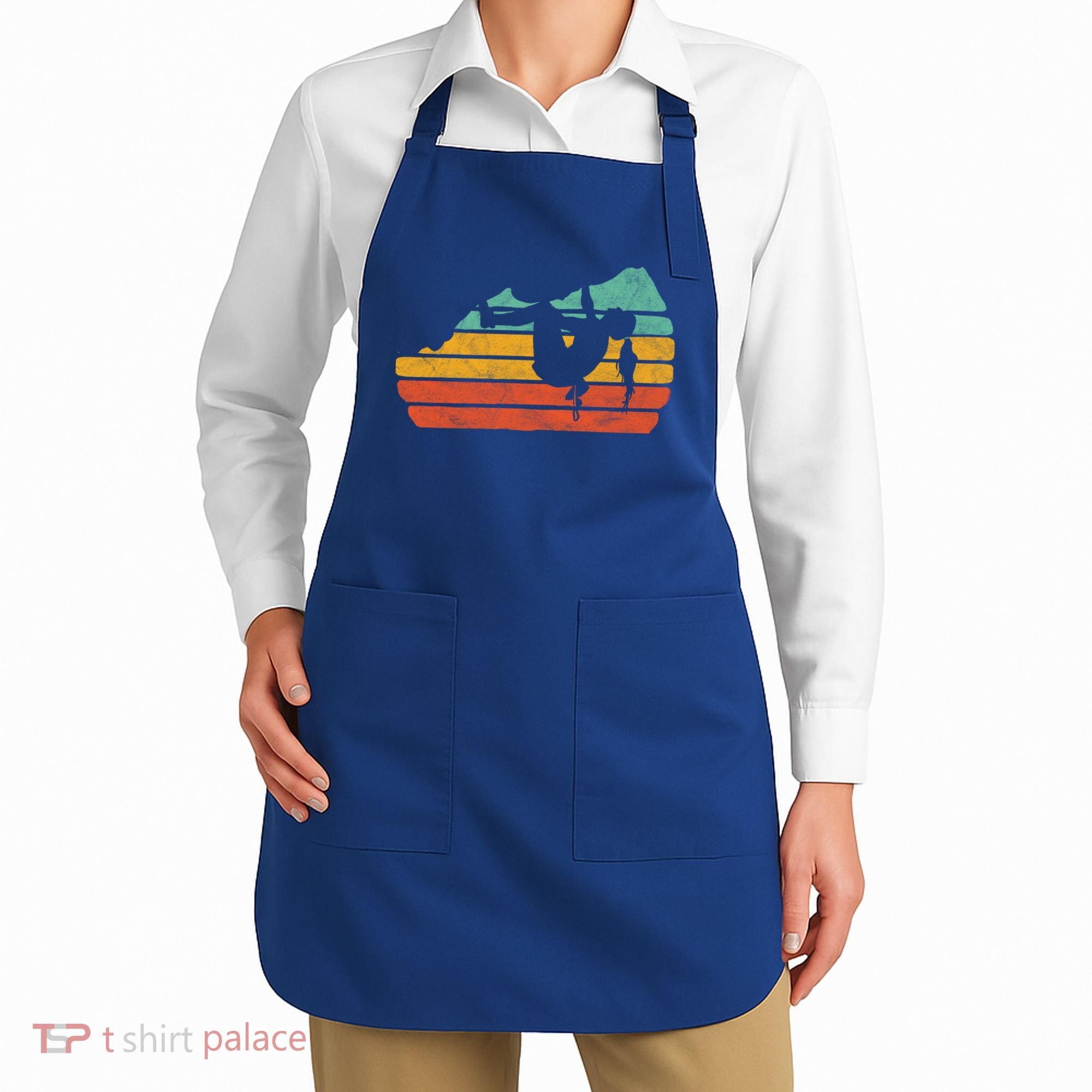 Climb Like A Girl Rock Climbing And Bouldering Retro Gift Apron