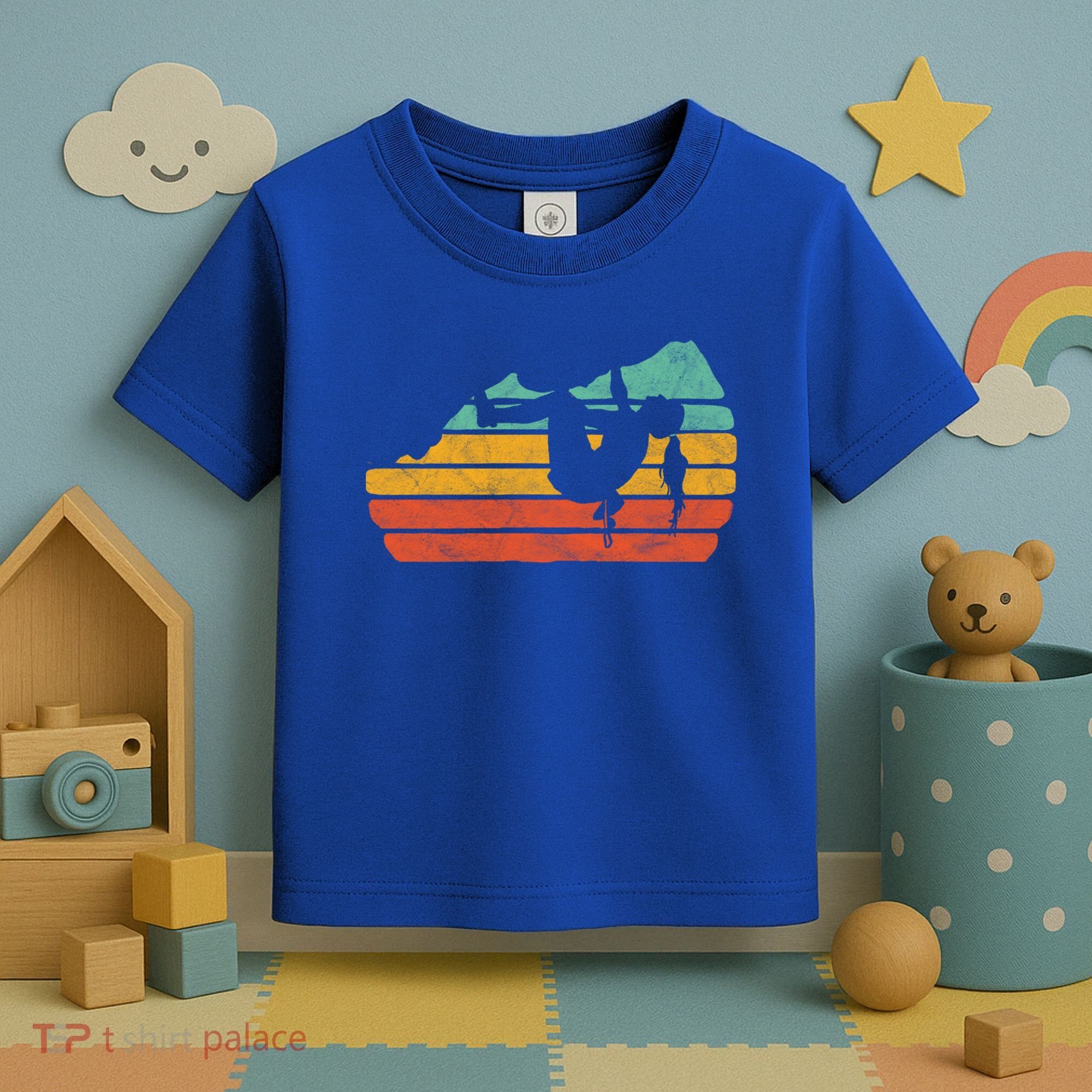 Climb Like A Girl Rock Climbing And Bouldering Retro Gift Toddler T-Shirt