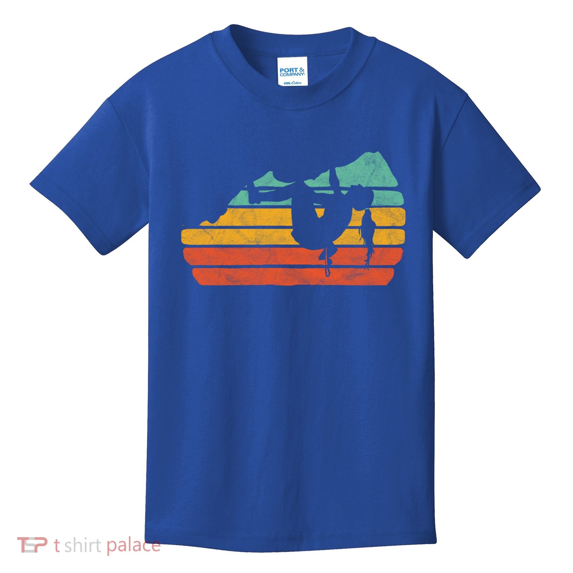 Climb Like A Girl Rock Climbing And Bouldering Retro Gift Kids T-Shirt