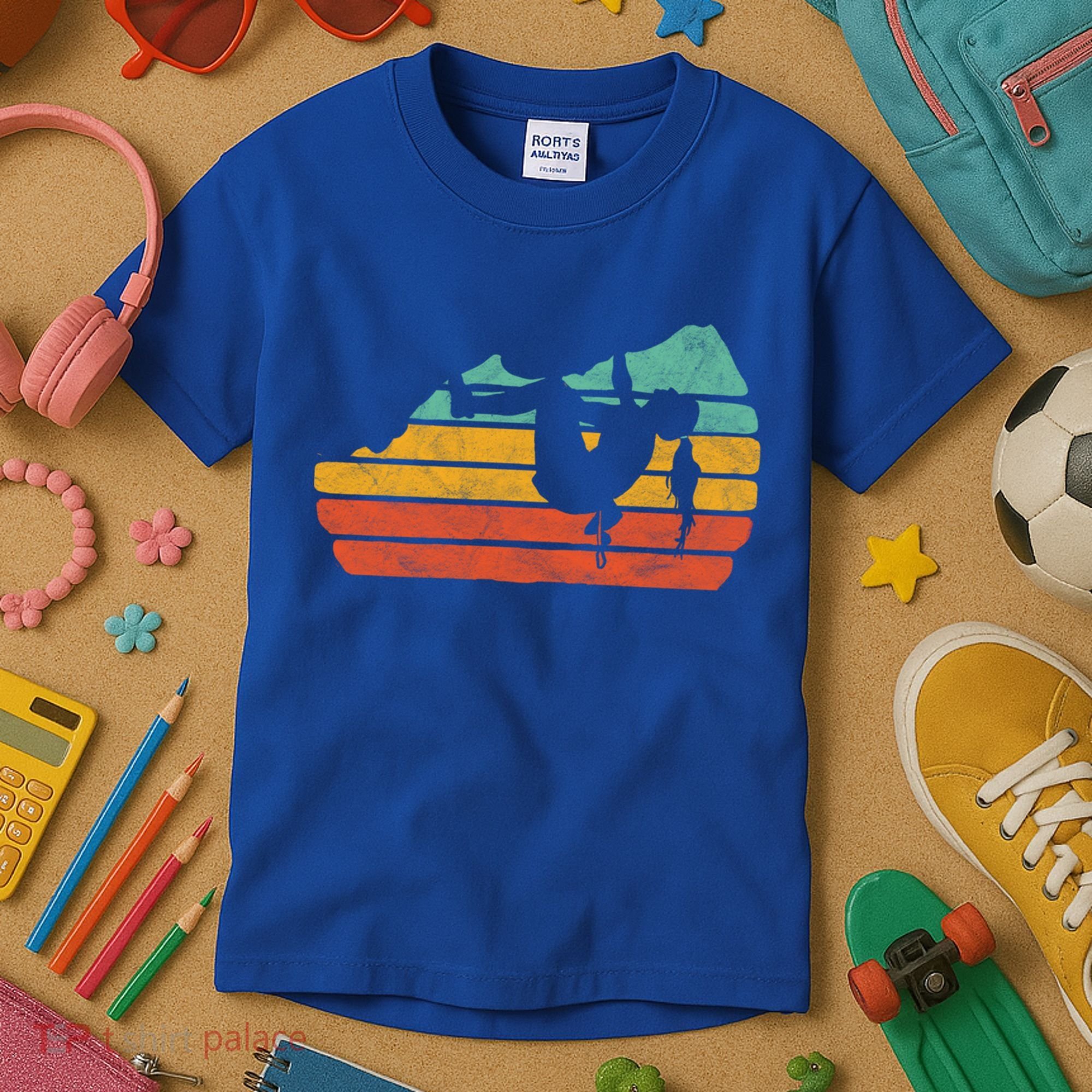 Climb Like A Girl Rock Climbing And Bouldering Retro Gift Kids T-Shirt