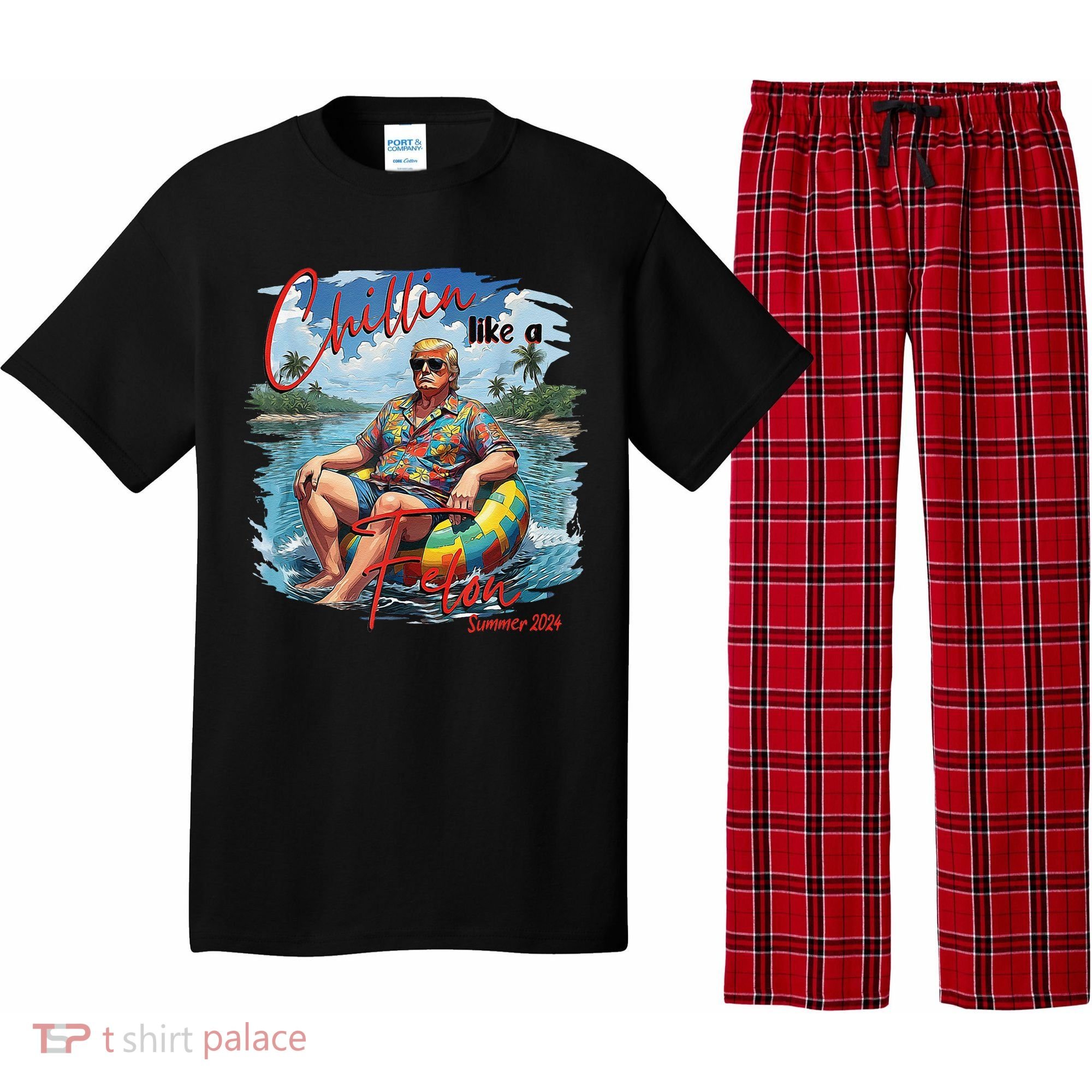 Chillin Like A Felon Summer 2024 Pajama Set