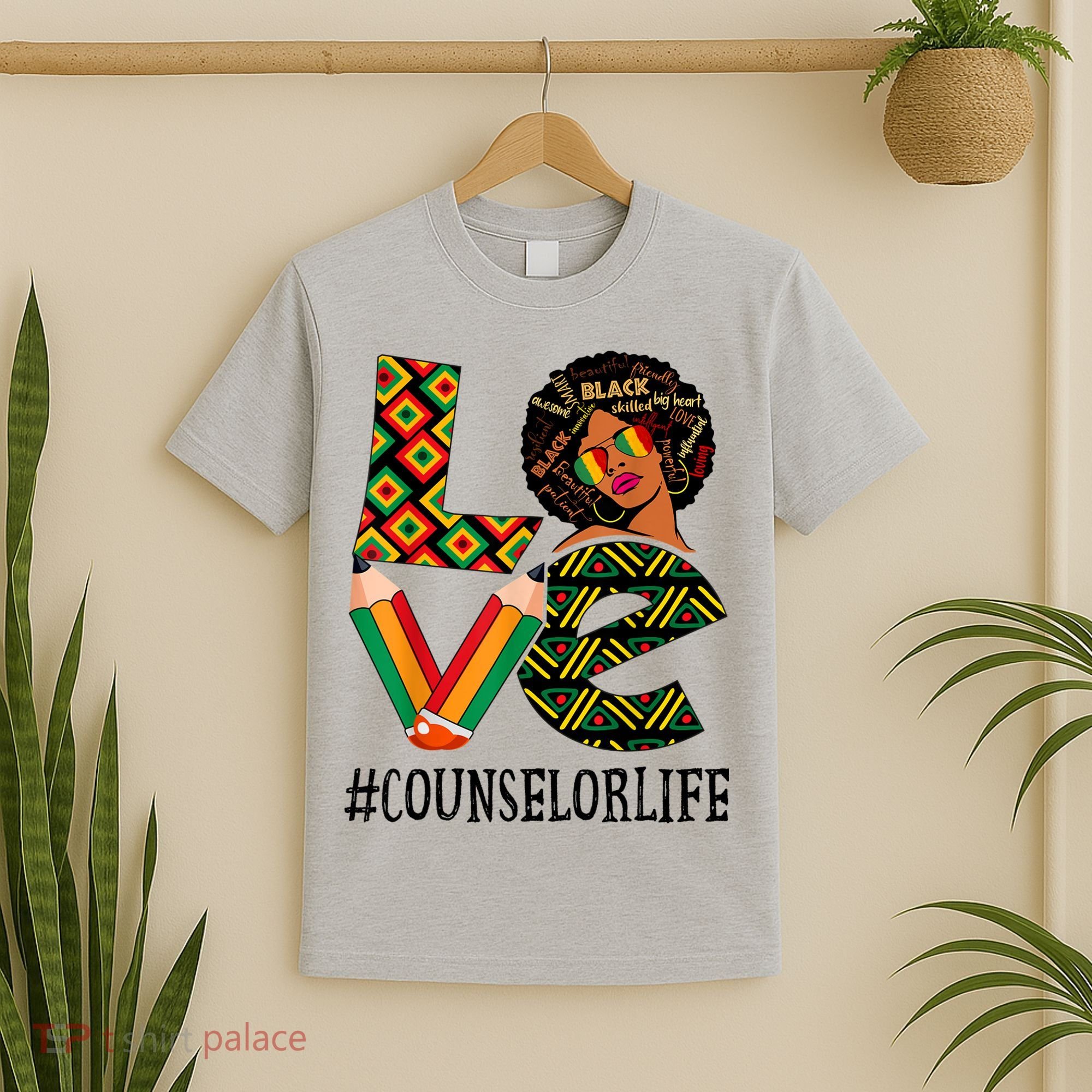 Counselor Love Afro African American Black History Month T-Shirt