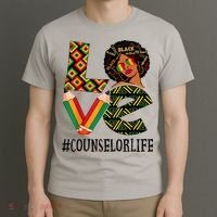 Counselor Love Afro African American Black History Month T-Shirt thumb 3