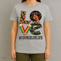 Counselor Love Afro African American Black History Month T-Shirt thumb 4