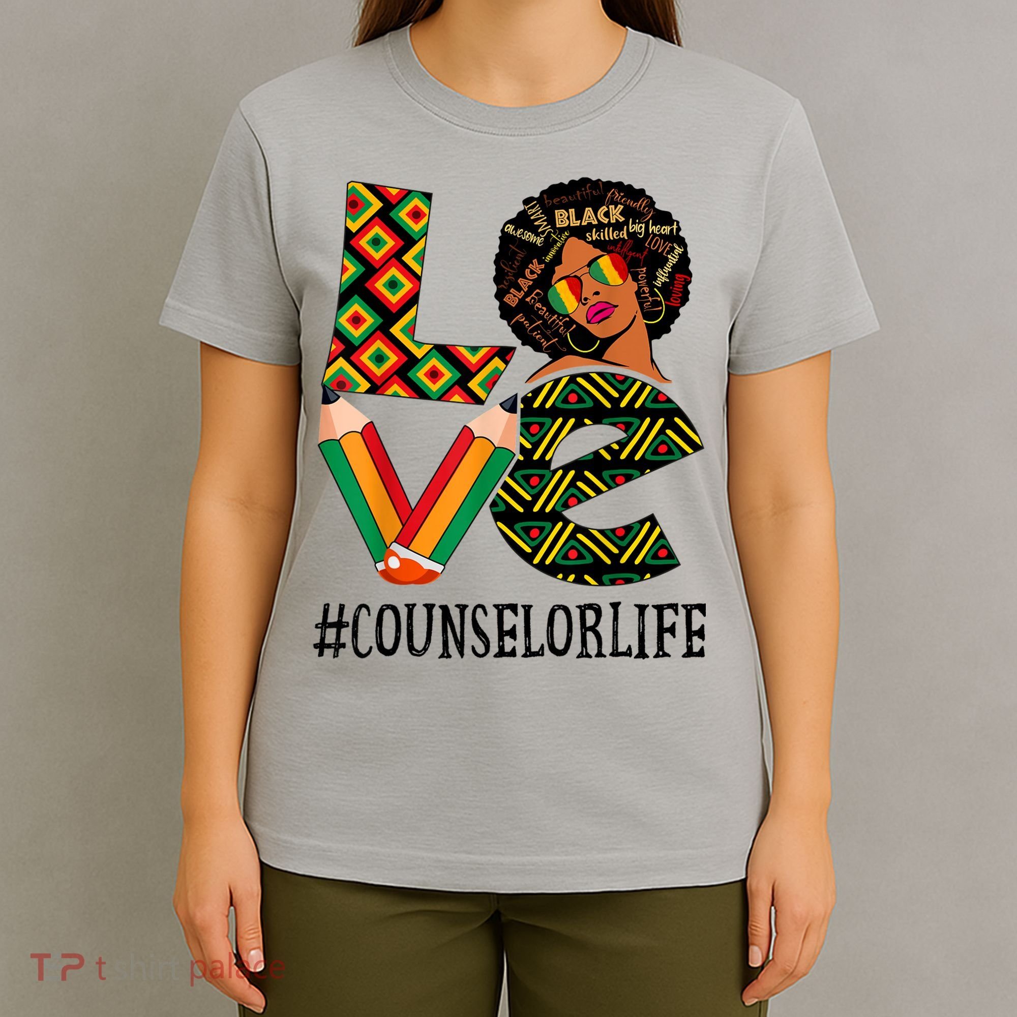Counselor Love Afro African American Black History Month T-Shirt