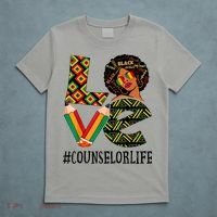 Counselor Love Afro African American Black History Month T-Shirt thumb 5