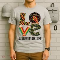 Counselor Love Afro African American Black History Month T-Shirt thumb 6