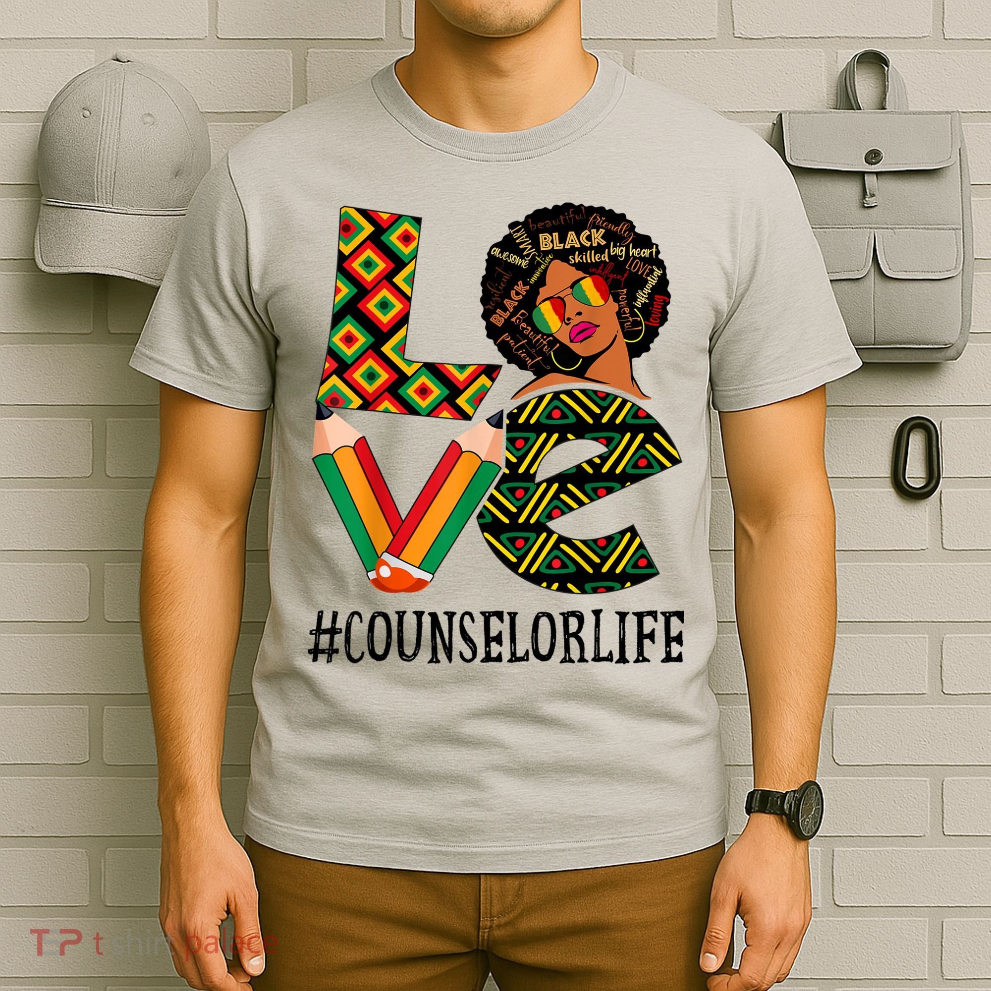 Counselor Love Afro African American Black History Month T-Shirt