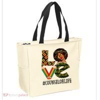 Counselor Love Afro African American Black History Month Tote Bag thumb 2