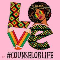 Counselor Love Afro African American Black History Month Coaster thumb 2