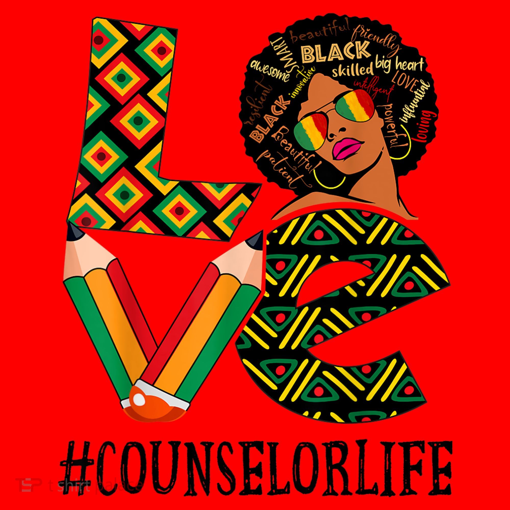 Counselor Love Afro African American Black History Month Santa Hat
