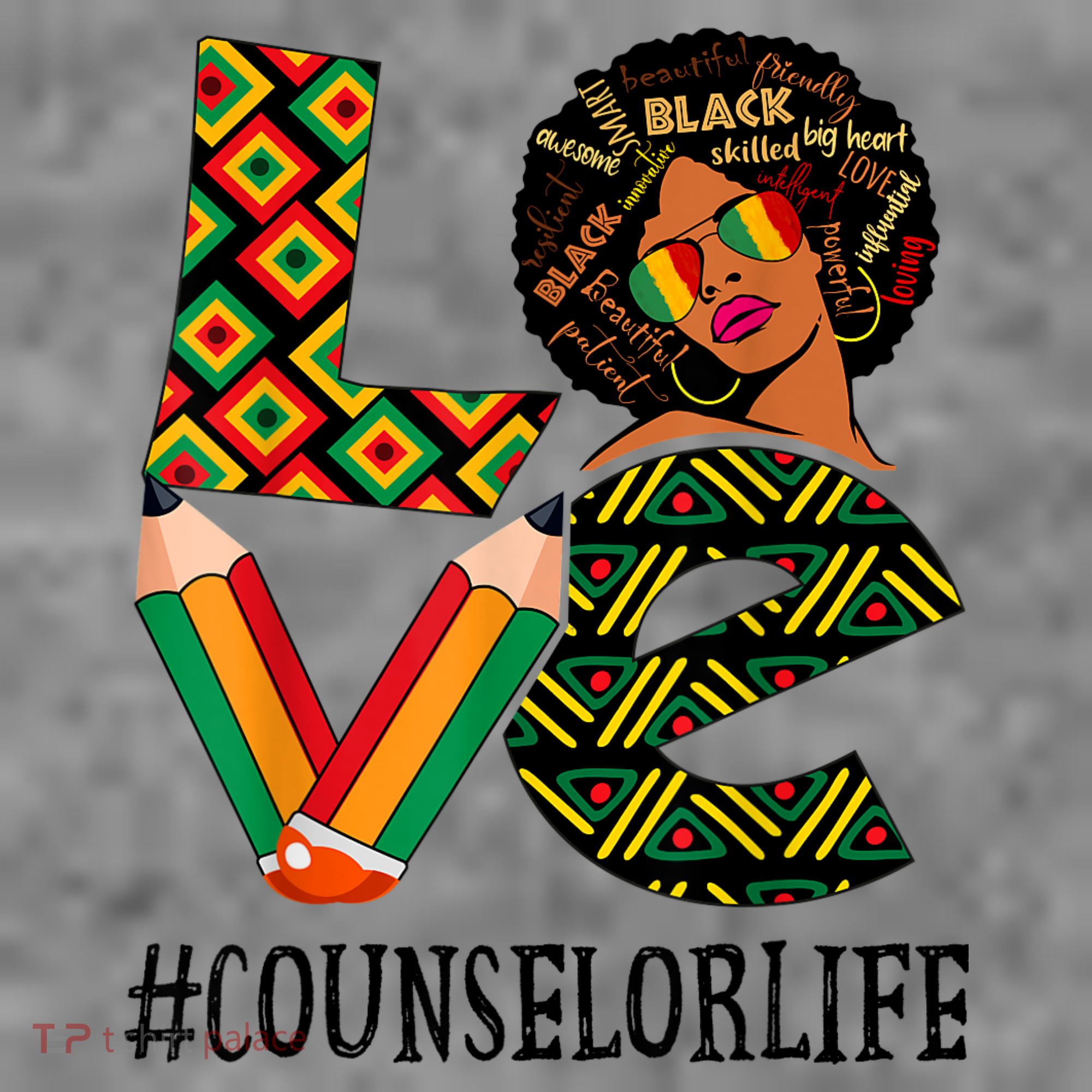Counselor Love Afro African American Black History Month Toddler Hoodie
