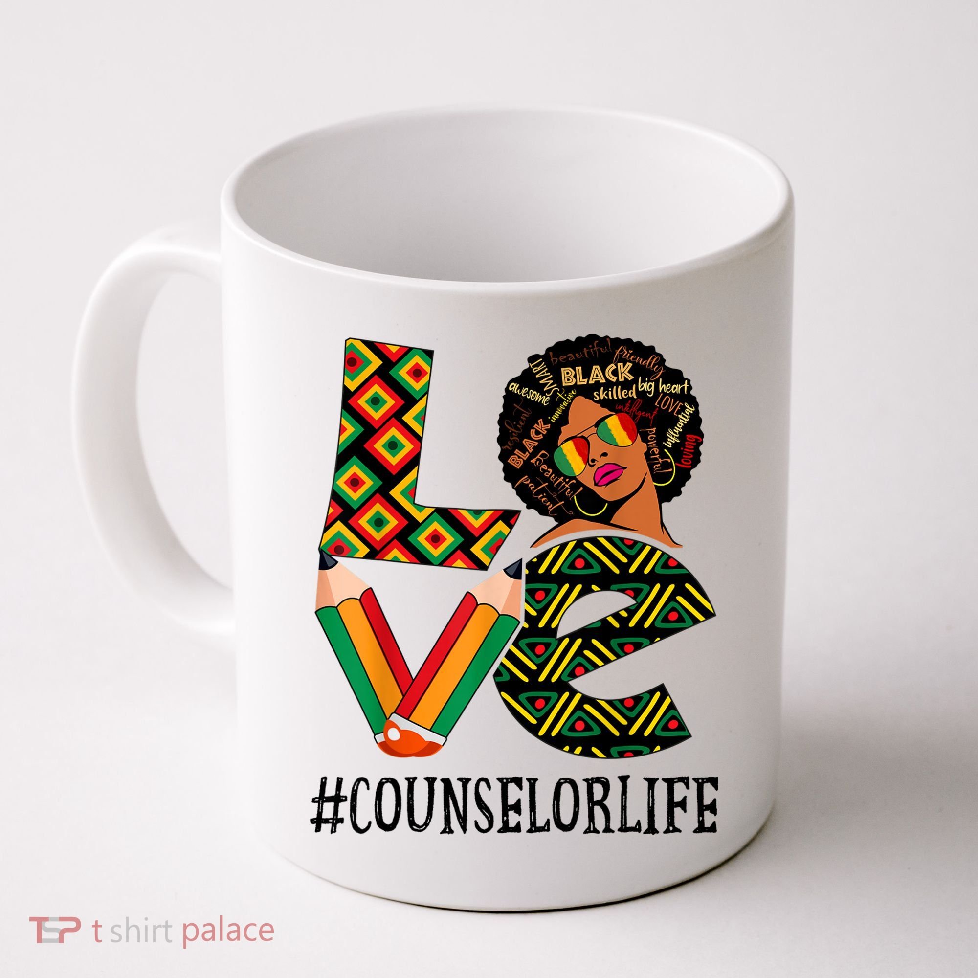 Counselor Love Afro African American Black History Month Coffee Mug
