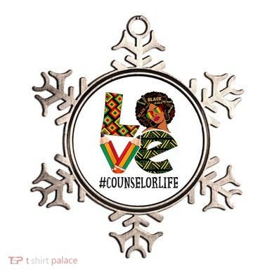 Counselor Love Afro African American Black History Month Ornament