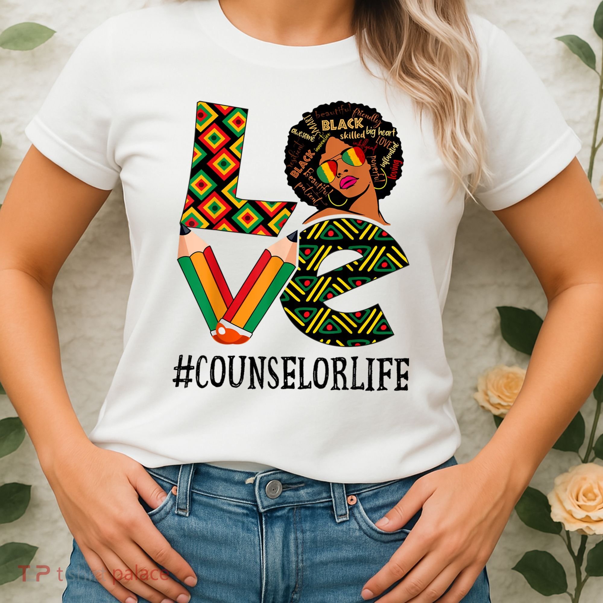 Counselor Love Afro African American Black History Month Women's T-Shirt