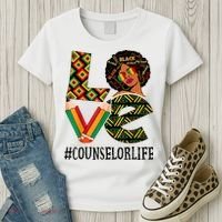 Counselor Love Afro African American Black History Month Women's T-Shirt thumb 3