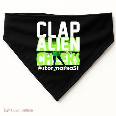 Clap Alien Cheeks Storm Area 51 USA-Made Doggie Bandana