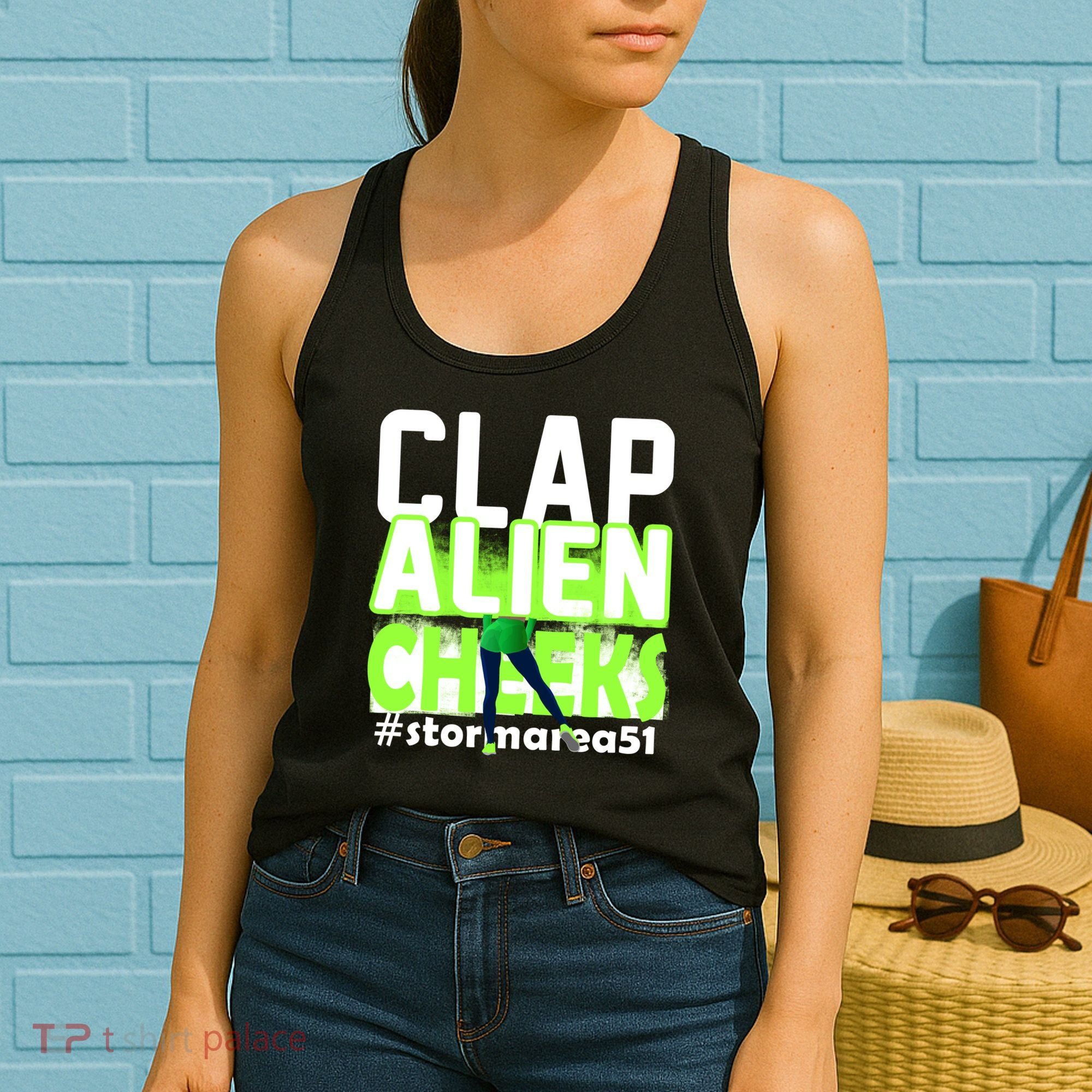 Clap Alien Cheeks Storm Area 51 Women's Tank Top