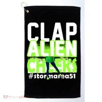 Clap Alien Cheeks Storm Area 51 Golf Towel thumb 0