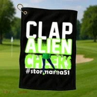 Clap Alien Cheeks Storm Area 51 Golf Towel thumb 1