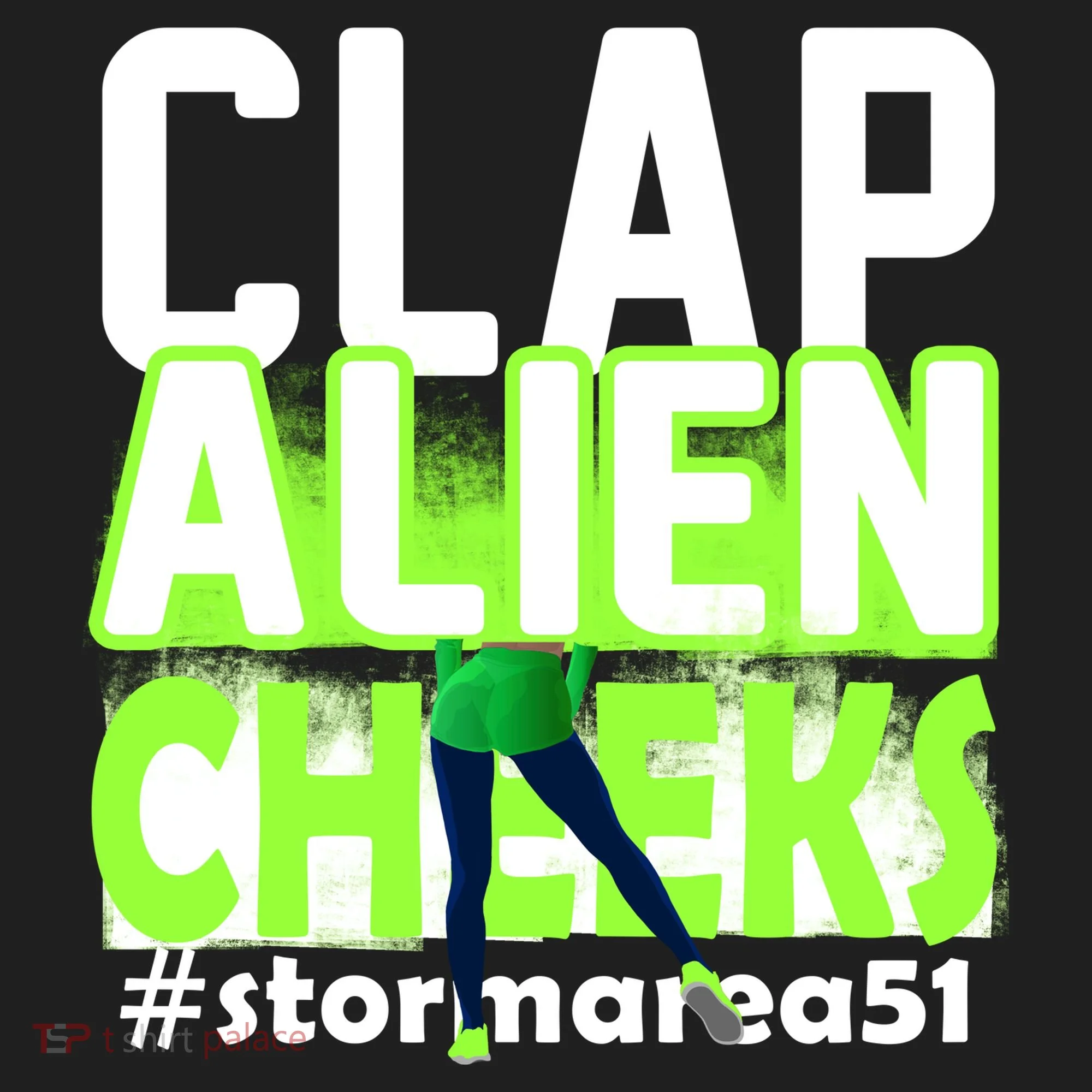 Clap Alien Cheeks Storm Area 51 Golf Towel