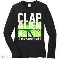 Clap Alien Cheeks Storm Area 51 Women's Long Sleeve Shirt thumb 0