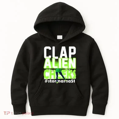 Clap Alien Cheeks Storm Area 51 Kids Hoodie