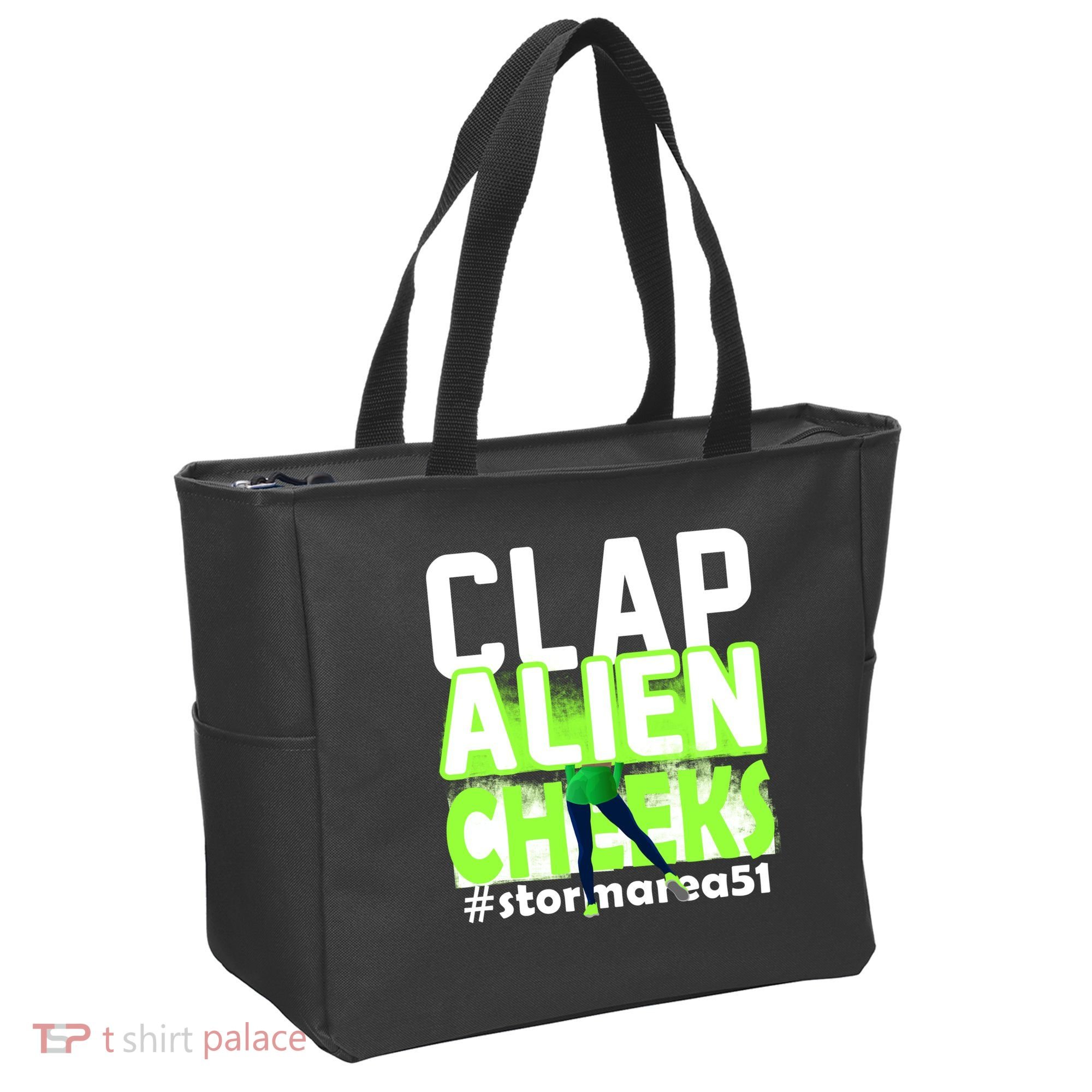 Clap Alien Cheeks Storm Area 51 Tote Bag