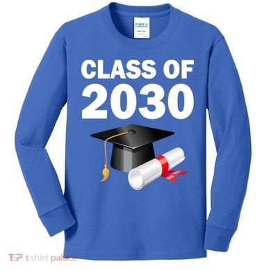 Class of 2030 Kids Long Sleeve Shirt