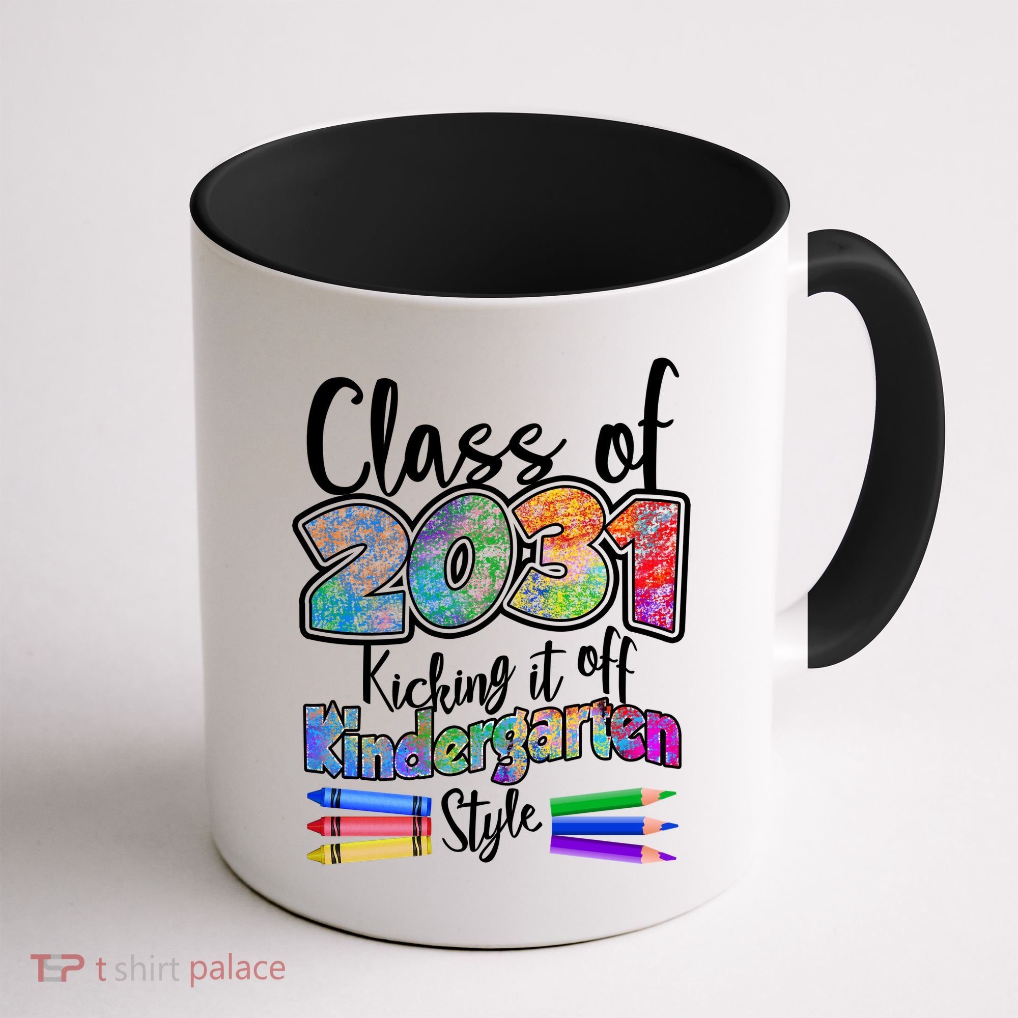 Class Of 2031 Kicking It Off Kindergarten Style Coffee Mug