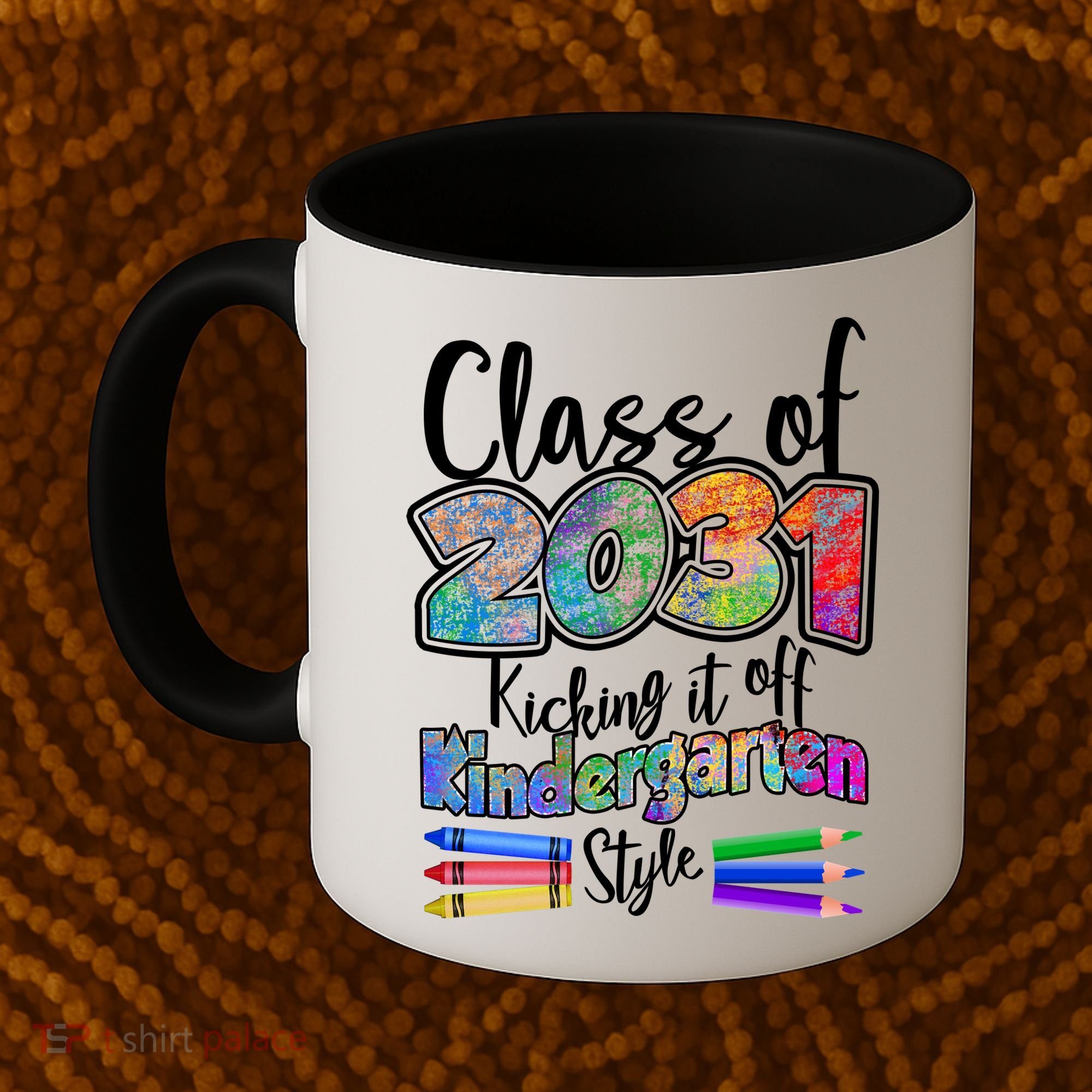 Class Of 2031 Kicking It Off Kindergarten Style Coffee Mug