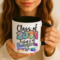 Class Of 2031 Kicking It Off Kindergarten Style Coffee Mug thumb 3